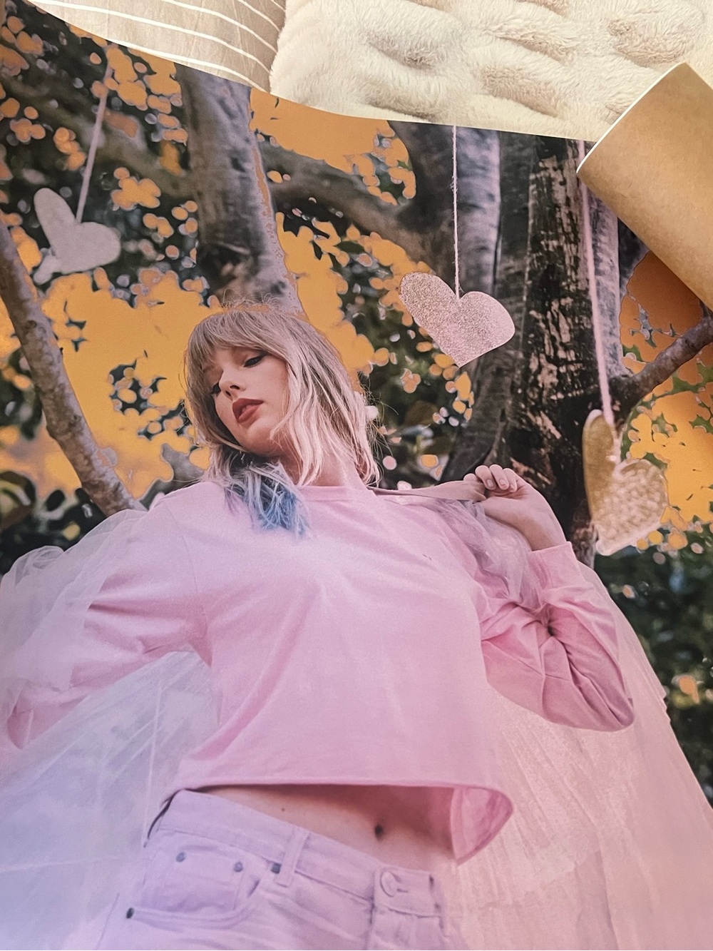 Taylor Swift Valentine’s Day gold foil lithograph